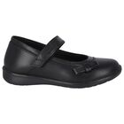 حذاء بنات جلد باللون الأسود, 1, hi-res