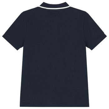 Boys Navy Blue Logo Polo Shirt
