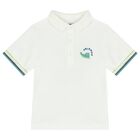 Younger Boys Ivory Polo Shirt, 1, hi-res