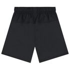 Boys Black Logo Shorts, 1, hi-res