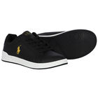 Boys Black Logo Trainers, 1, hi-res