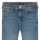 Boys Blue Logo Denim Jeans, 1, hi-res