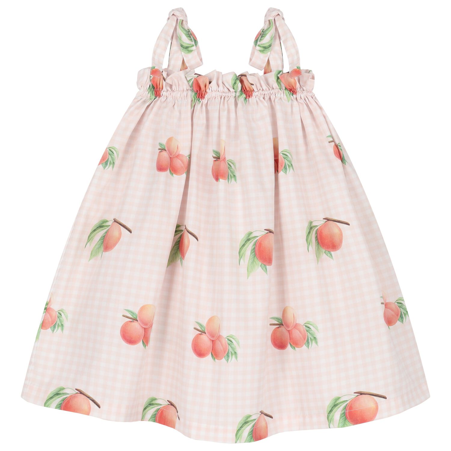 Girls Pink Peaches Beach Dress, 1, hi-res image number null