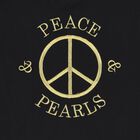 تيشيرت بنات بالشعار باللون الأسود  , 2, hi-res