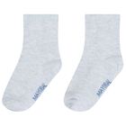 Baby Boys Ivory & Blue Boat Print Socks ( 3-Pack ), 3, hi-res