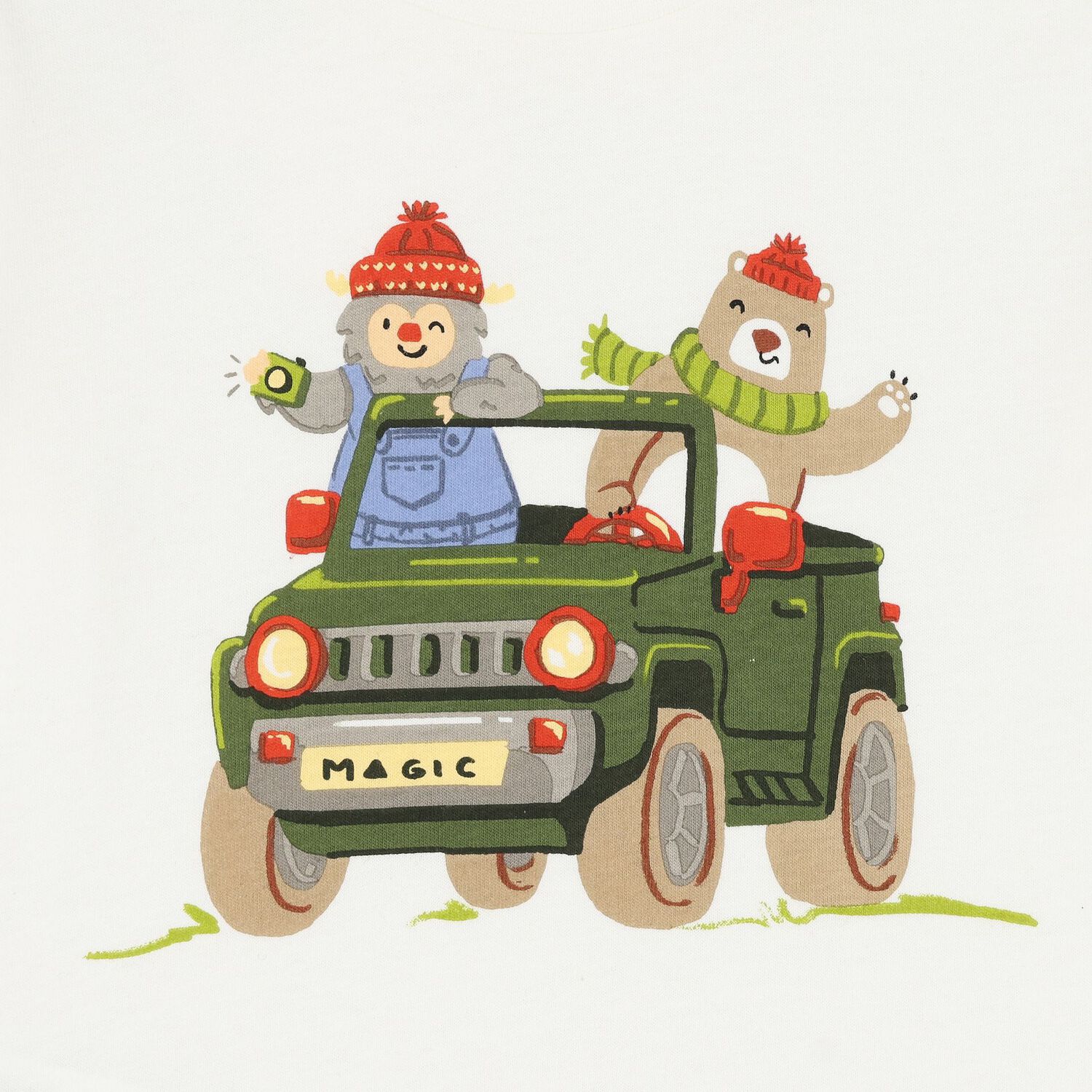 Younger Boys Ivory Long Sleeve Top, 1, hi-res