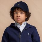 Boys Navy Blue Logo Cap, 1, hi-res