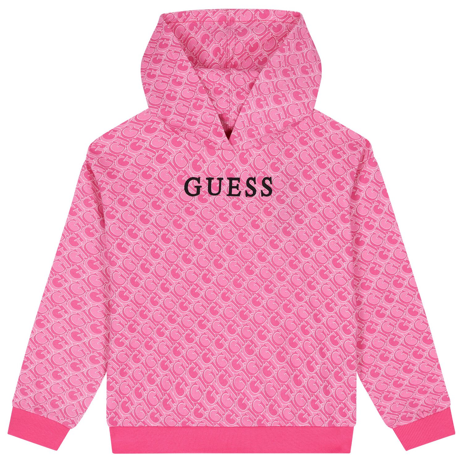 Girls Pink Logo Hooded Top, 2, hi-res image number null