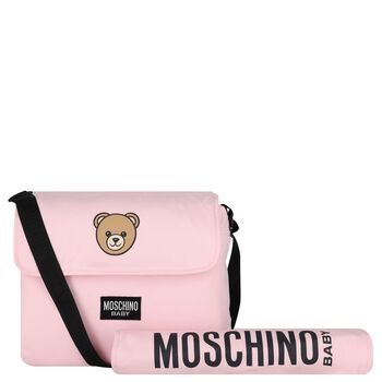 Moschino Girls Pink Teddy Bear Baby Changing Bag, 4 Girls Pink Teddy Bear Baby Changing Bag