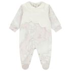 Baby Girls Pink & Ivory Geo Map Babygrow, 1, hi-res