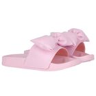 Girls Pink Bow Sliders, 1, hi-res