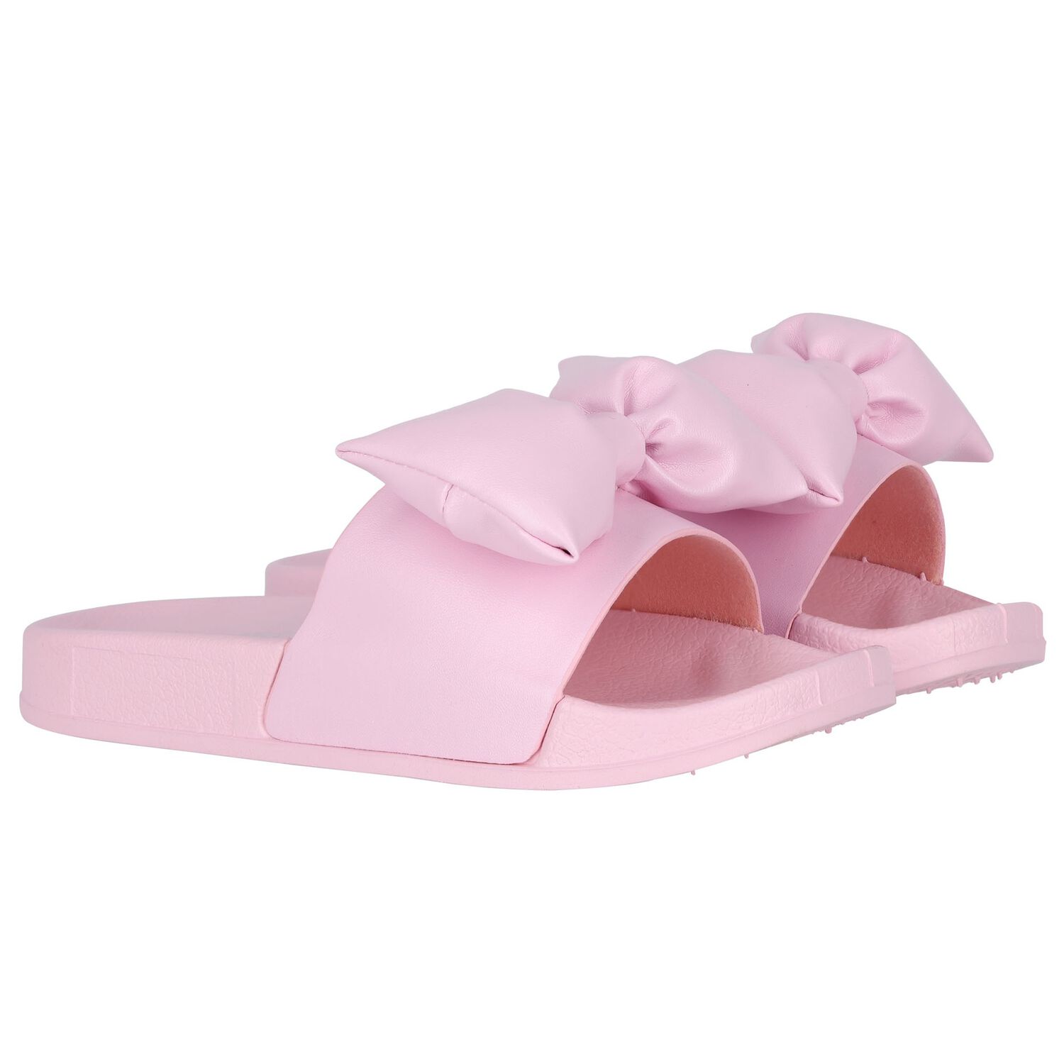 Girls Pink Bow Sliders, 1, hi-res image number null