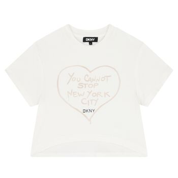 Girls White Logo T-Shirt