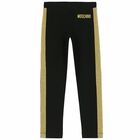 Girls Black Logo Leggings Set, 1, hi-res