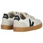 White & Grey Leather & Suede Trainers, 1, hi-res