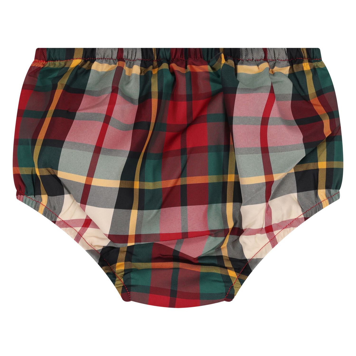 طقم فستان تارتان للبنات باللون الأحمر والأخضر, 1, hi-res