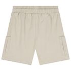 Boys Ivory & Beige Shorts Set, 1, hi-res