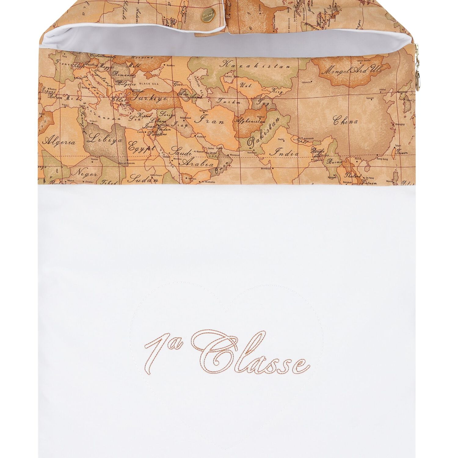 Beige & White Geo Map Baby Nest, 1, hi-res