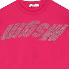 Girls Pink Logo Sweatshirt, 1, hi-res