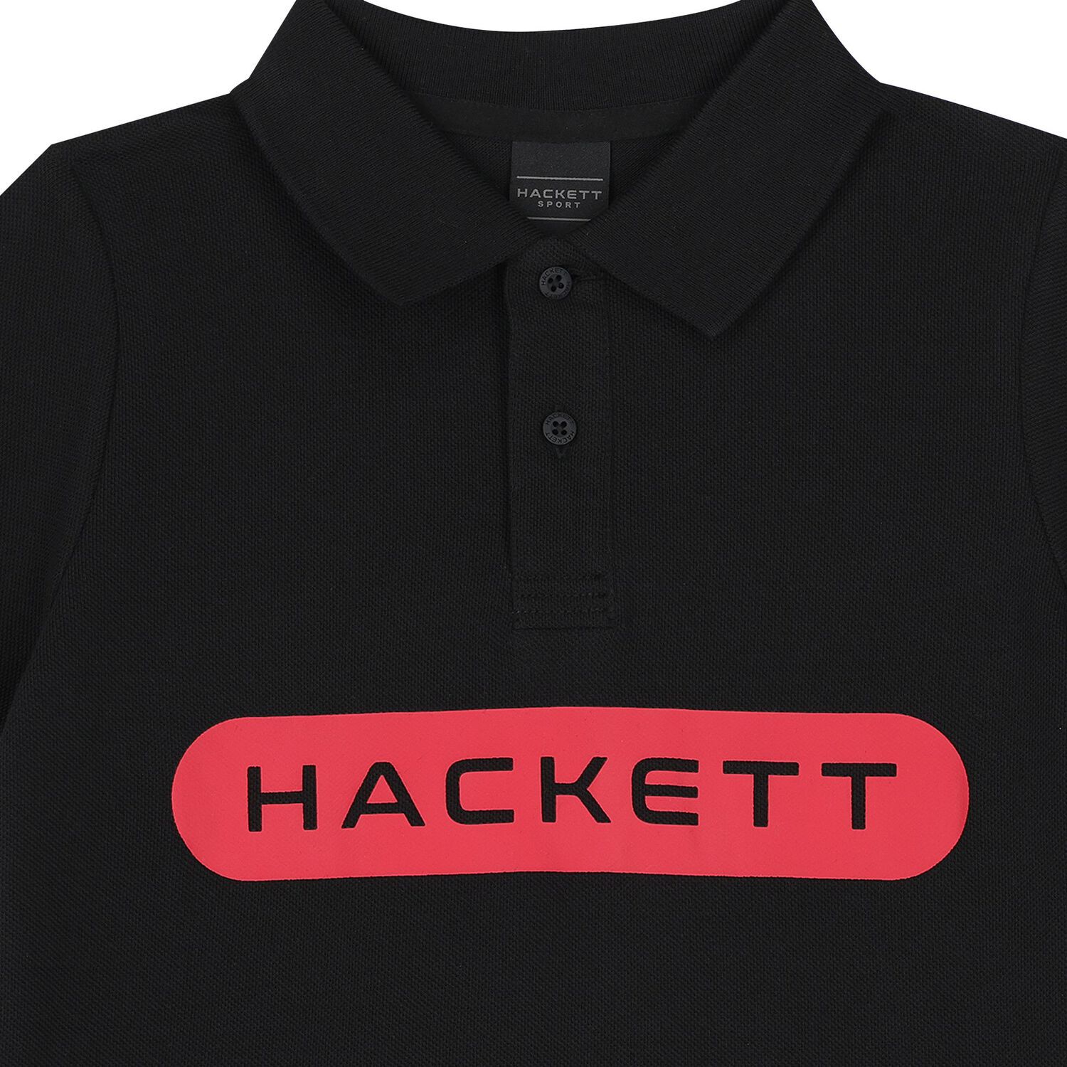 تيشيرت بولو للاولاد من القطن بالشعار باللون الاسود, 2, hi-res image number null