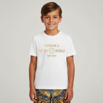Boys White Medusa T-Shirt