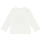 Younger Boys Ivory Long Sleeve Top, 1, hi-res