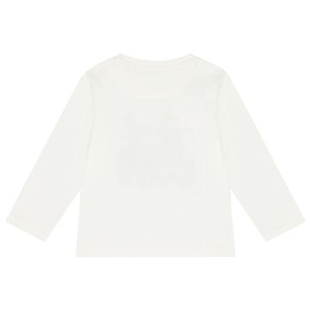 Younger Boys Ivory Long Sleeve Top
