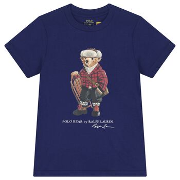 Ralph Lauren Boys Blue Polo Bear T-Shirt, 1 Boys Blue Polo Bear T-Shirt