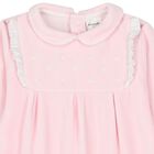 Baby Girls Pink Ruffled Babygrow, 1, hi-res