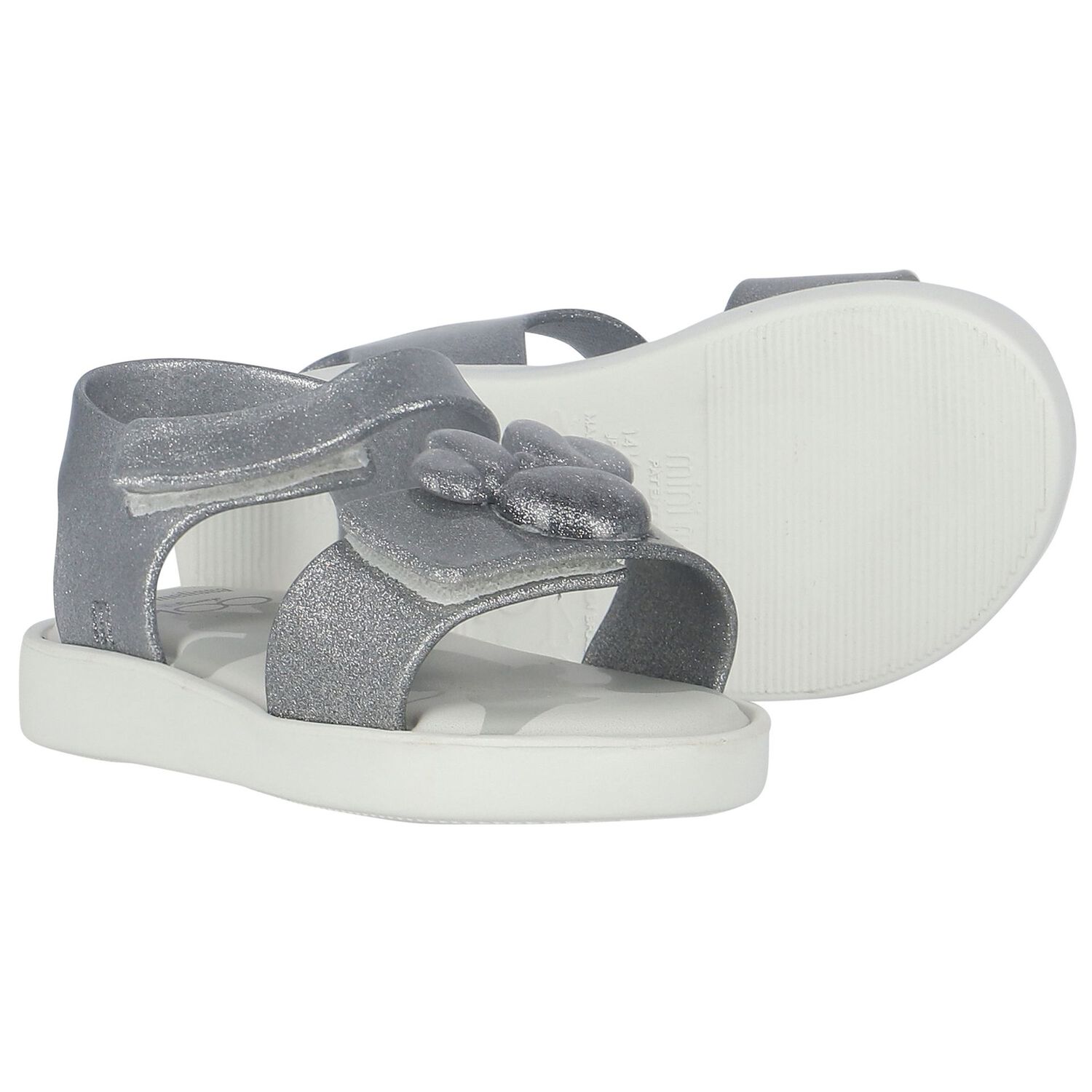 Younger Girls Ivory & Silver Disney Sandals, 2, hi-res image number null