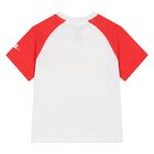 Younger White, Red & Black Logo Shorts Set, 1, hi-res