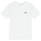 تيشيرت أولاد بالشعار باللون الأبيض والأسود ( قطعتين), 1, hi-res