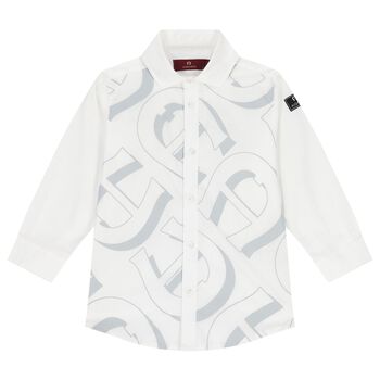 Aigner Boys White Logo Shirt, 1 Boys White Logo Shirt