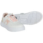 Girls White Logo Trainers, 1, hi-res