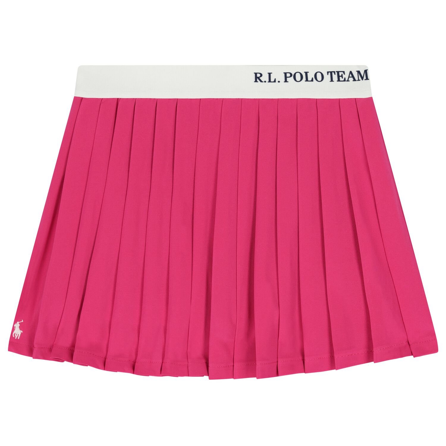Girls Pink Logo Pleated Skirt, 1, hi-res