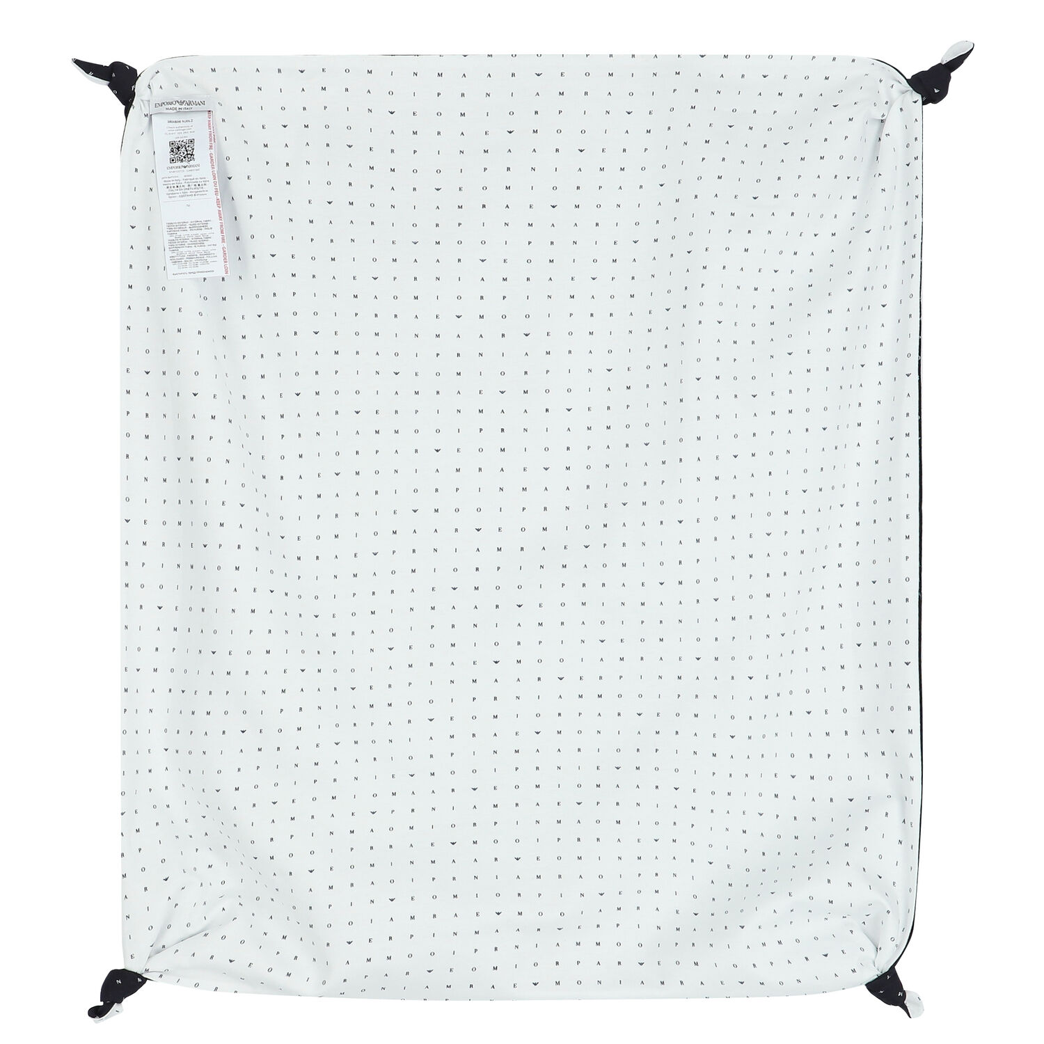 بطانية أولاد بالشعار باللون الكحلى والابيض, 1, hi-res