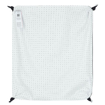 Baby Boys Navy Blue & White Logo Blanket