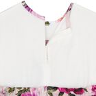Girls White & Pink Peony Dress, 1, hi-res