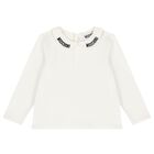 طقم تنورة بنات دنيم باللون العاجى و الأزرق, 2, hi-res