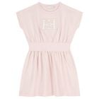 Girls Pink Logo Dress, 3, hi-res
