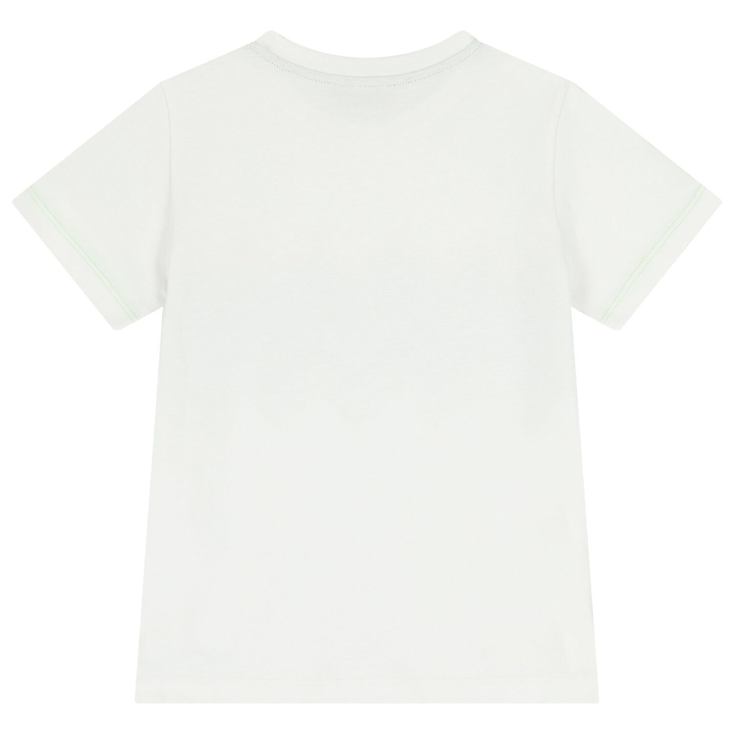 Boys White Logo Zig Zag T-Shirt, 1, hi-res