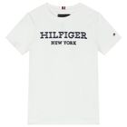 Boys White Logo T-Shirt, 1, hi-res