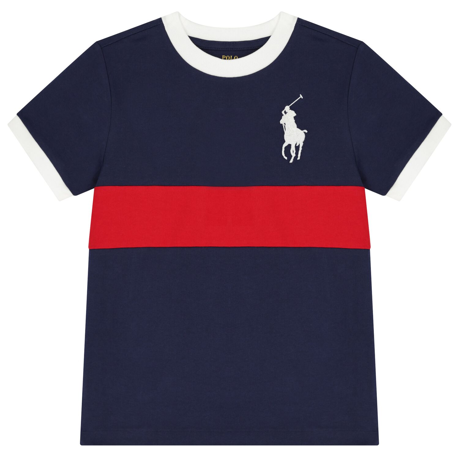 Boys Navy Blue Logo T-Shirt, 1, hi-res
