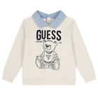 Boys Ivory & Blue Teddy Bear Logo Trousers Set, 1, hi-res