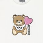 Girls Ivory Teddy Bear Logo Dress, 1, hi-res
