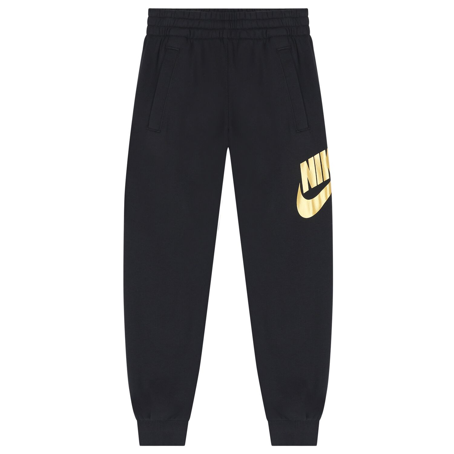 Boys Black & Gold Logo Joggers, 1, hi-res