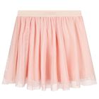 Girls White & Pink Logo Mesh Skirt Set , 1, hi-res