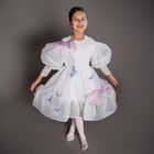 Girls White & Blue Butterfly Dress, 1, hi-res
