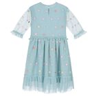 Girls Aqua Hearts Tulle Dress, 1, hi-res