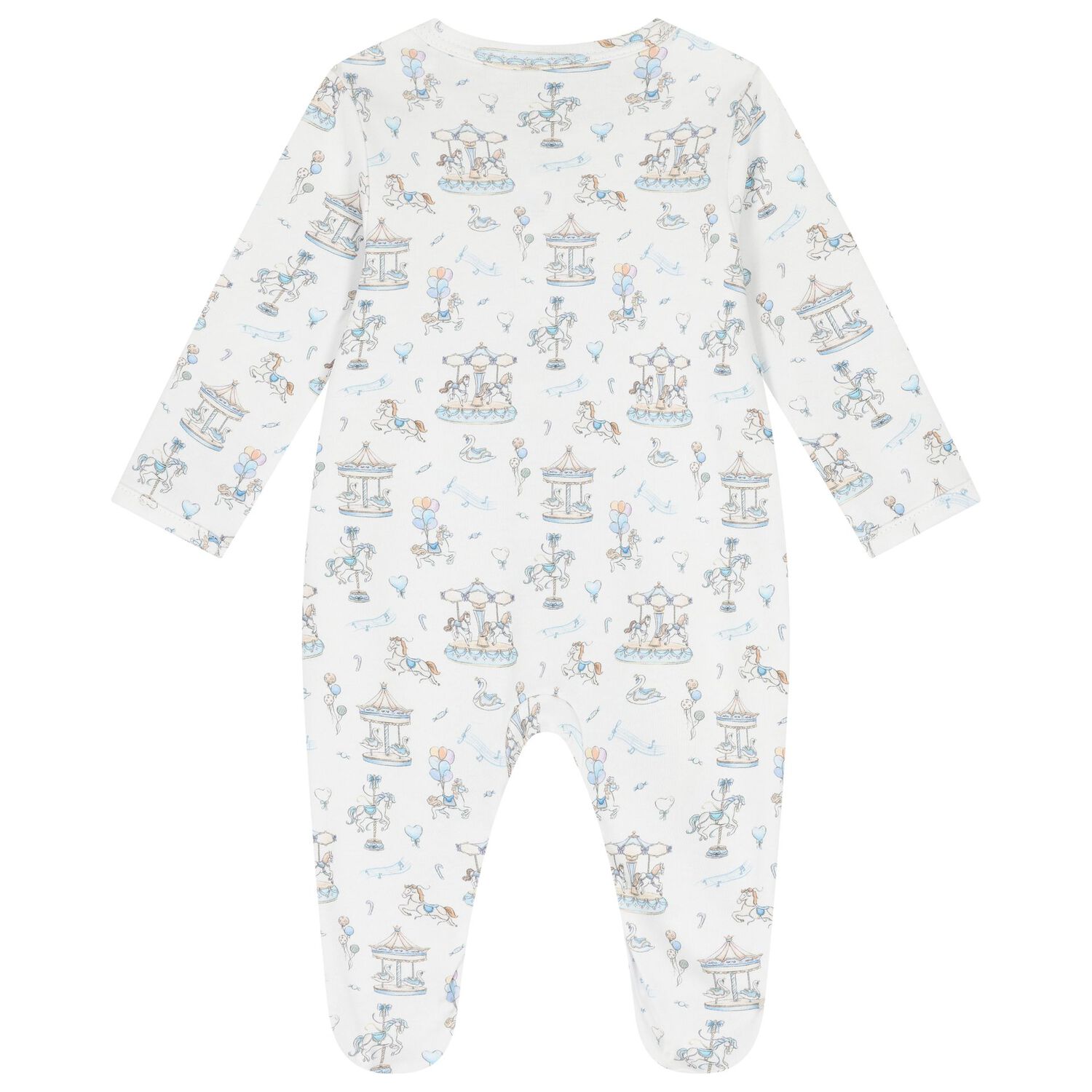 طقم هدايا أفرول أولاد باللونين الأبيض والأزرق للأطفال, 1, hi-res image number null